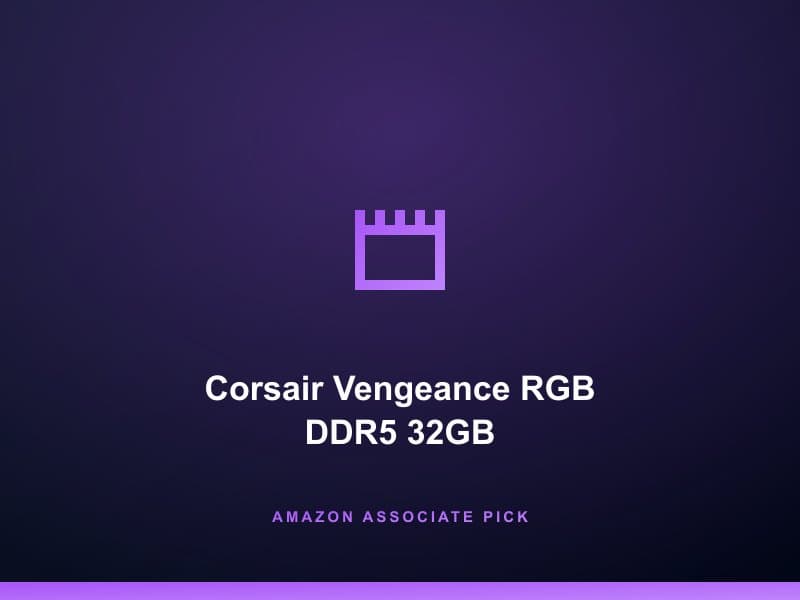 Corsair Vengeance RGB DDR5 32GB (2x16GB) 6000MHz