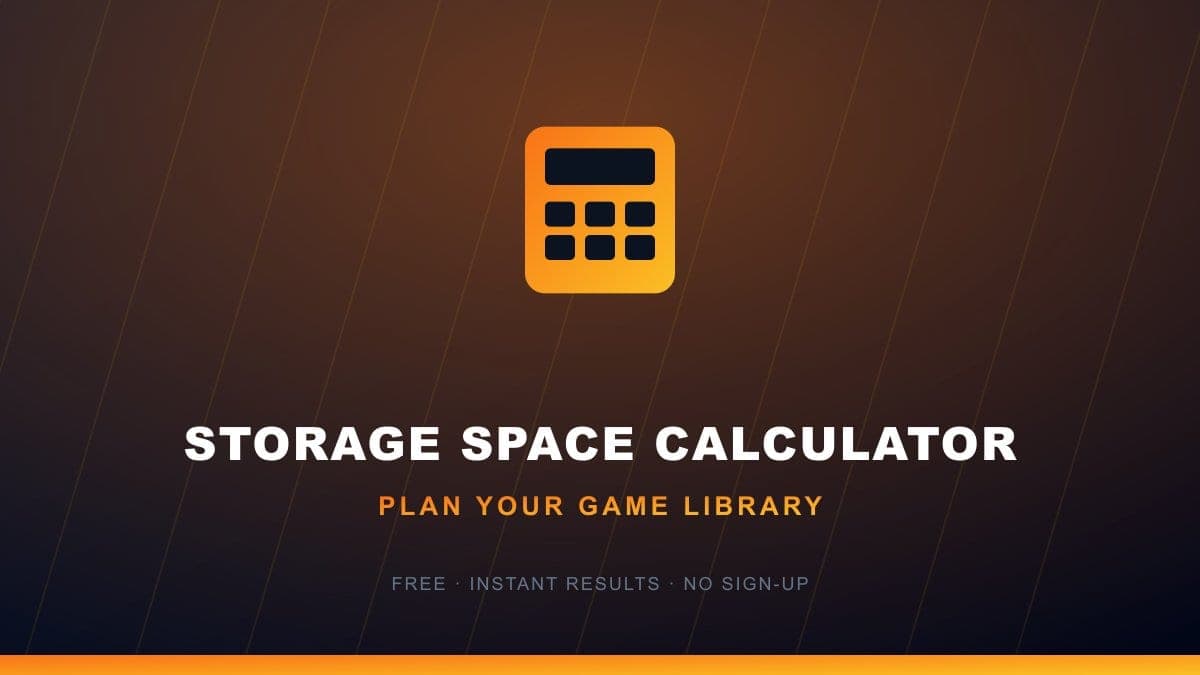 Game Storage Space Calculator — library planning tool