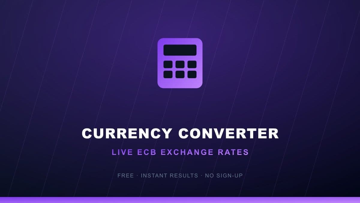Currency Converter โ live ECB exchange rates tool