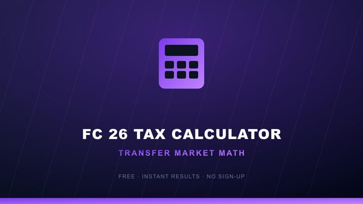 FC 26 Tax Calculator — EA transfer market tax tool